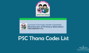 PSC Thana Codes